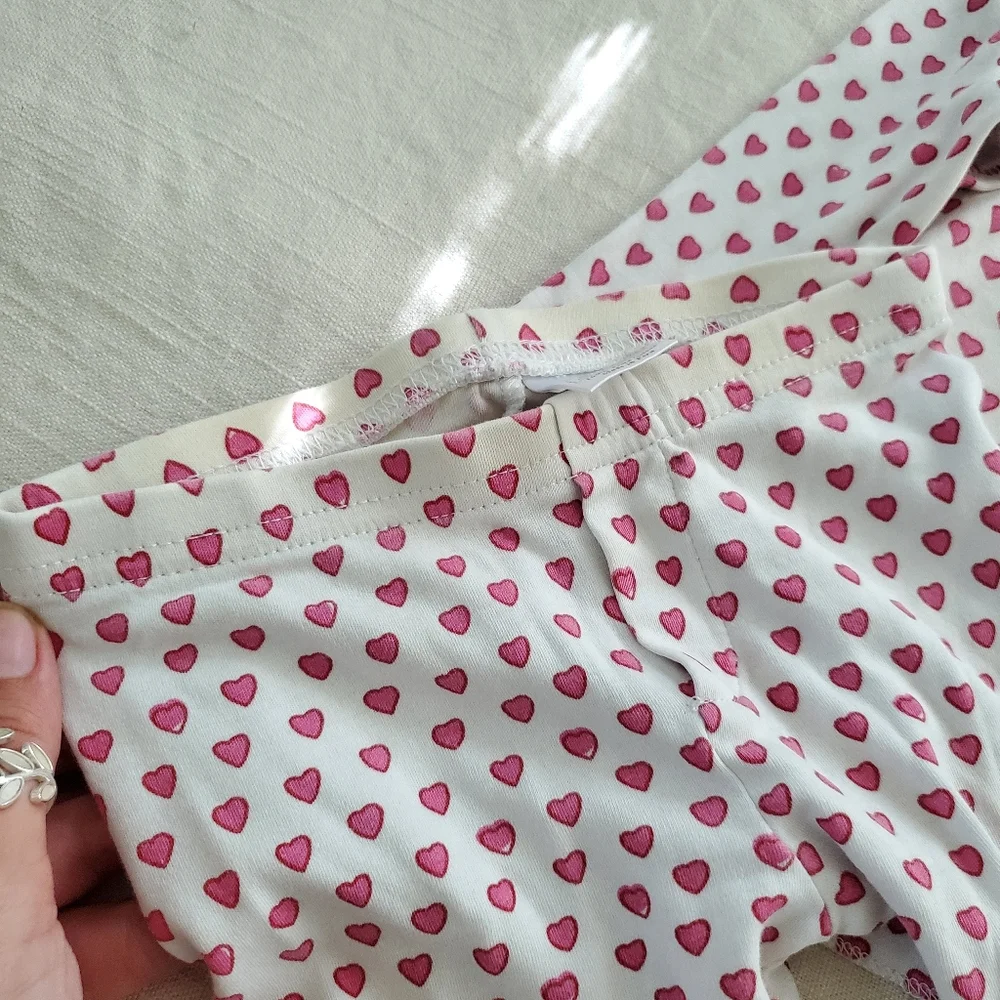 Roller Rabbit Heart Print Pajamas - Pink and White 12 18 Months